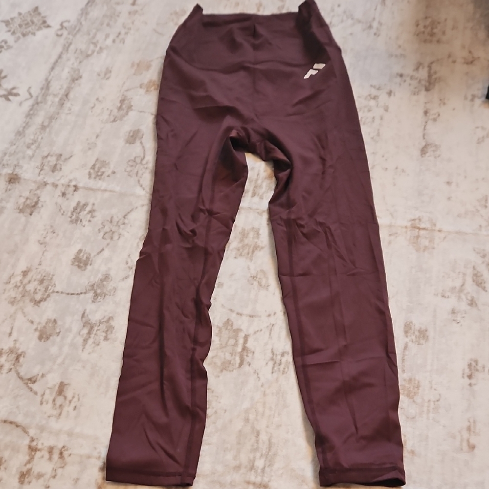 Womens Maroon/Brown Leggings
